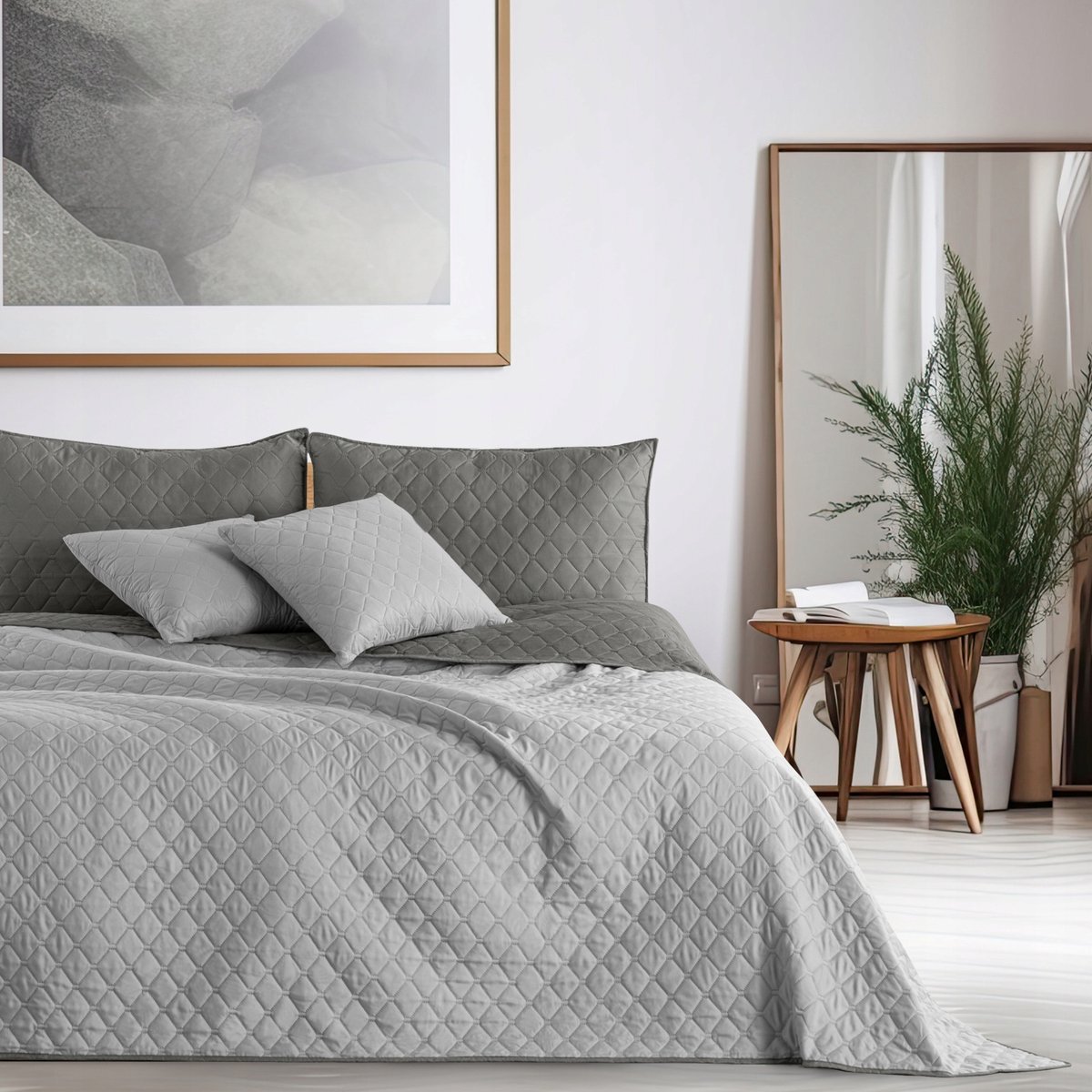 Gepikte Dekbedovertrek Grijs 170x270cm Decoratief