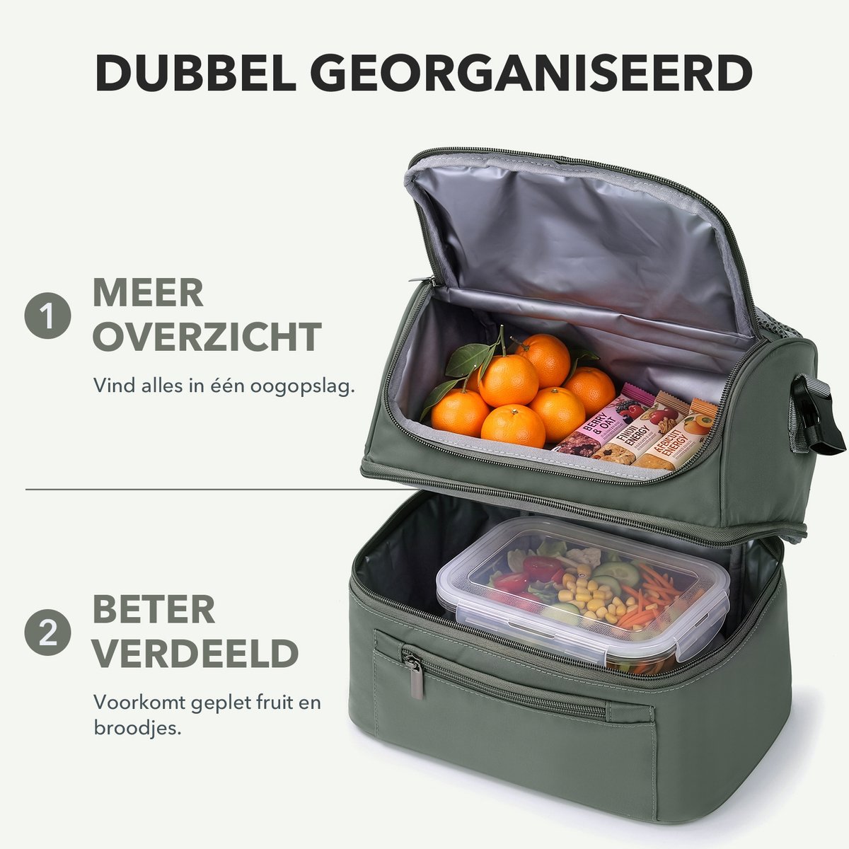 Brisby Kolftas 11 Liter – Koeltas voor Moedermelk & Borstkolf – 2 Geïsoleerde Vakken – Inclusief 2 Koelelementen – Tot 10 Uur Koel - Misty Green — cadeau in Cadeau-ideeën - foto 8