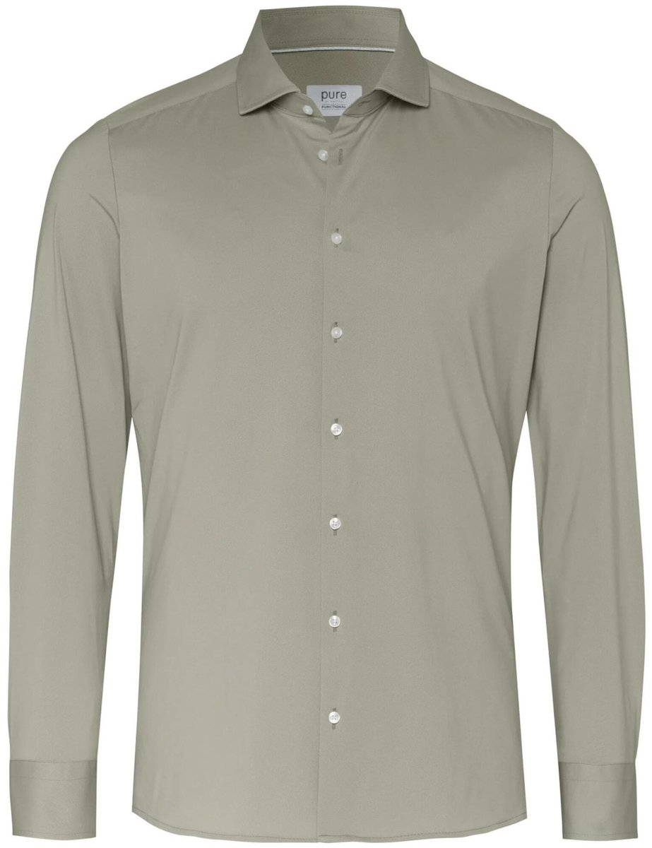 Pure H. Tico Overhemd Functional Shirt Longsleeve E41300 21750 Beige Uni Mannen Maat - W43