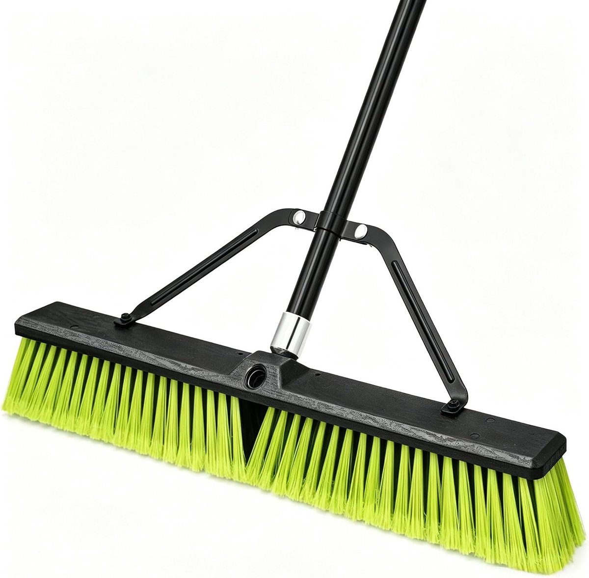 Bezem met opvangbak - Groen - 61 cm - Heavy Duty - Voor Binnen en Buiten