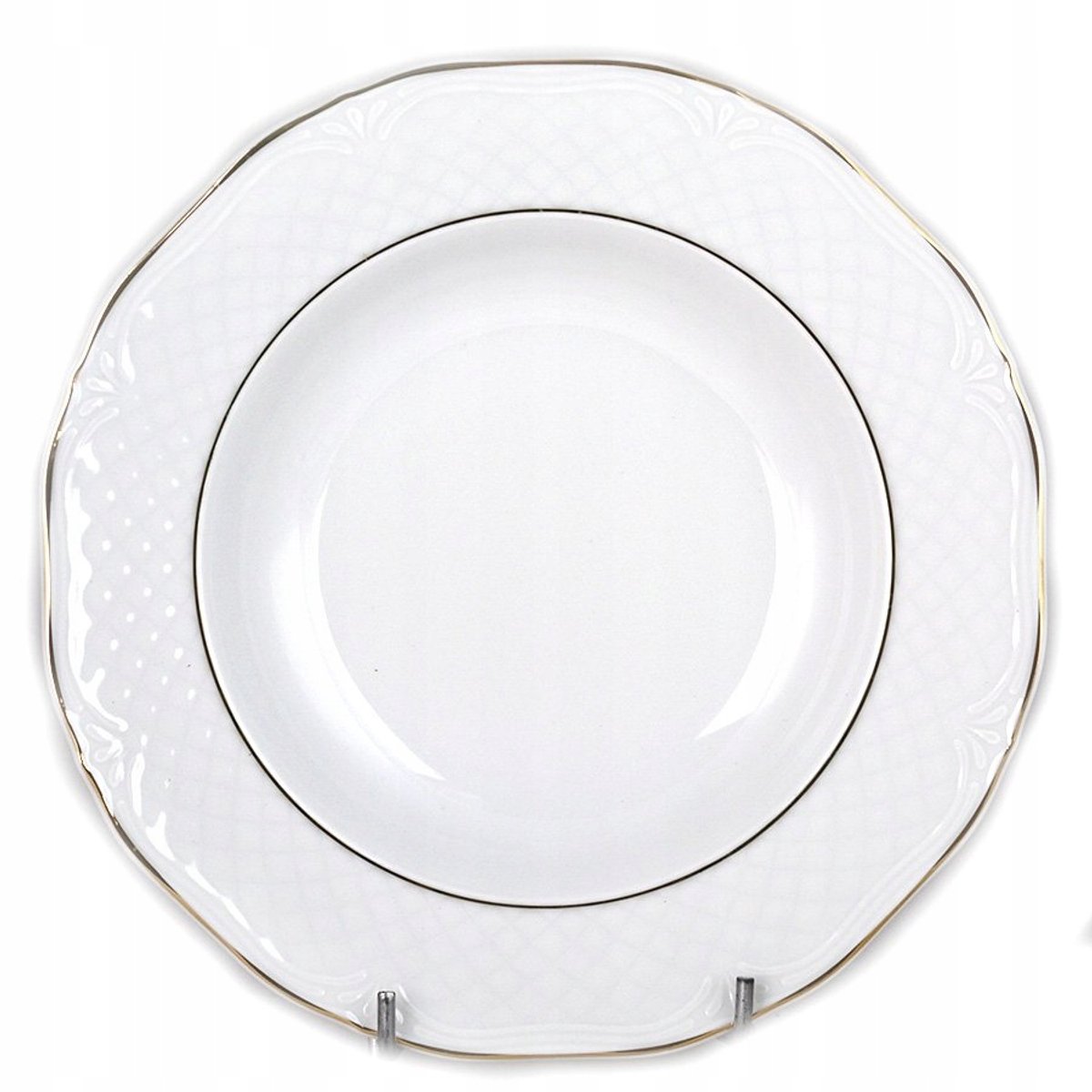 Lubiana Arianna Diep bord 22,5 cm gouden rand - Porselein