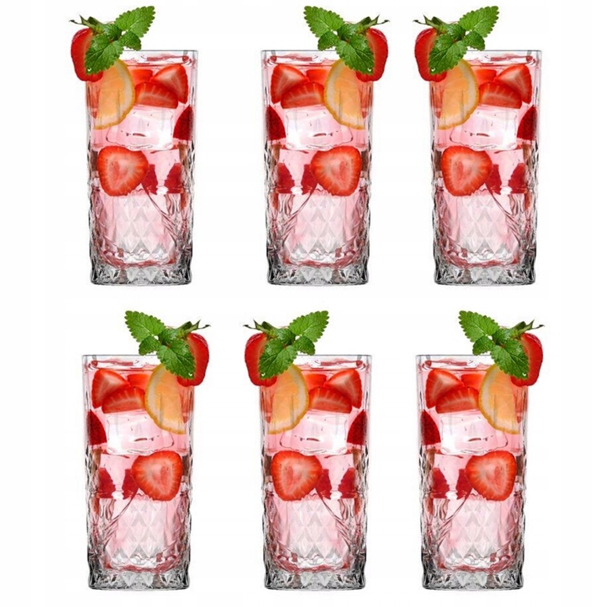 Elegante Longdrink Glazen 300ml - Set van 6 - Kristalhelder Glas