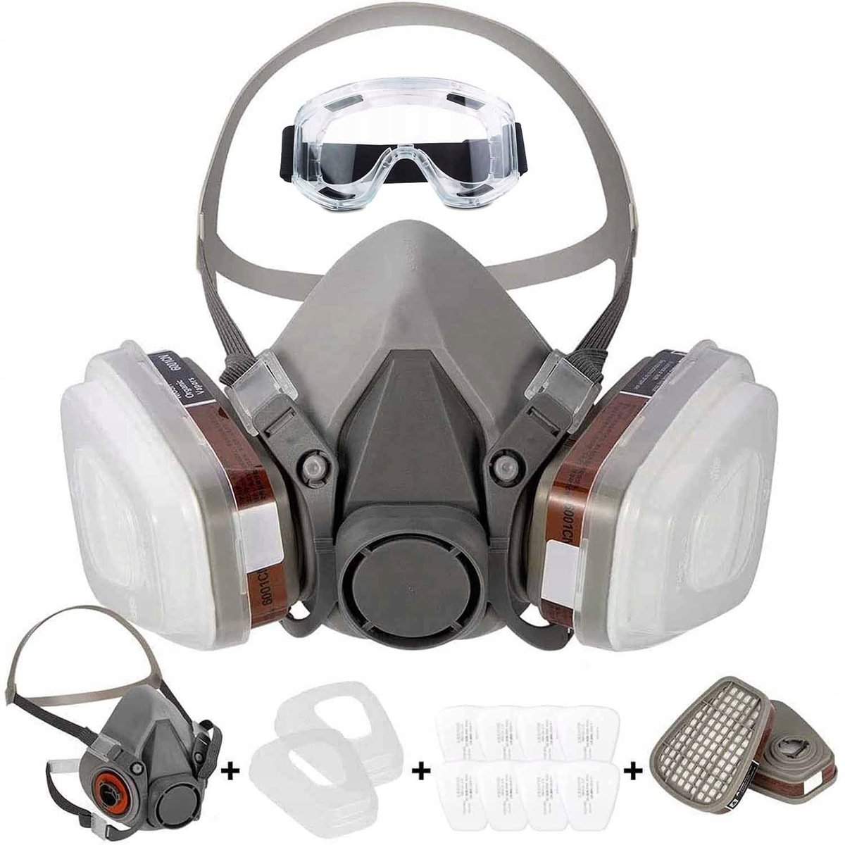 Beschermende Verfmasker met Filters - Stof- en Dampafweer