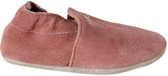 Elastische leren babyschoentjes in soepel leer oudroze
