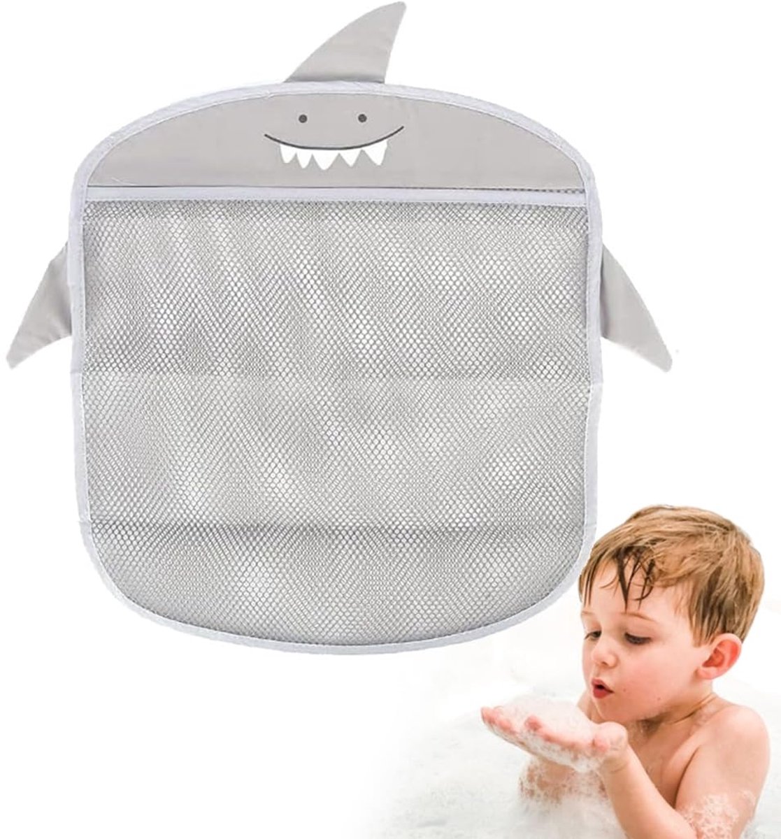 KEWUF Badkamer-speelgoedorganizer, schattige badspeelgoedhouder, met 2 zuignappen, net voor badspelletjes voor - ShopVlot