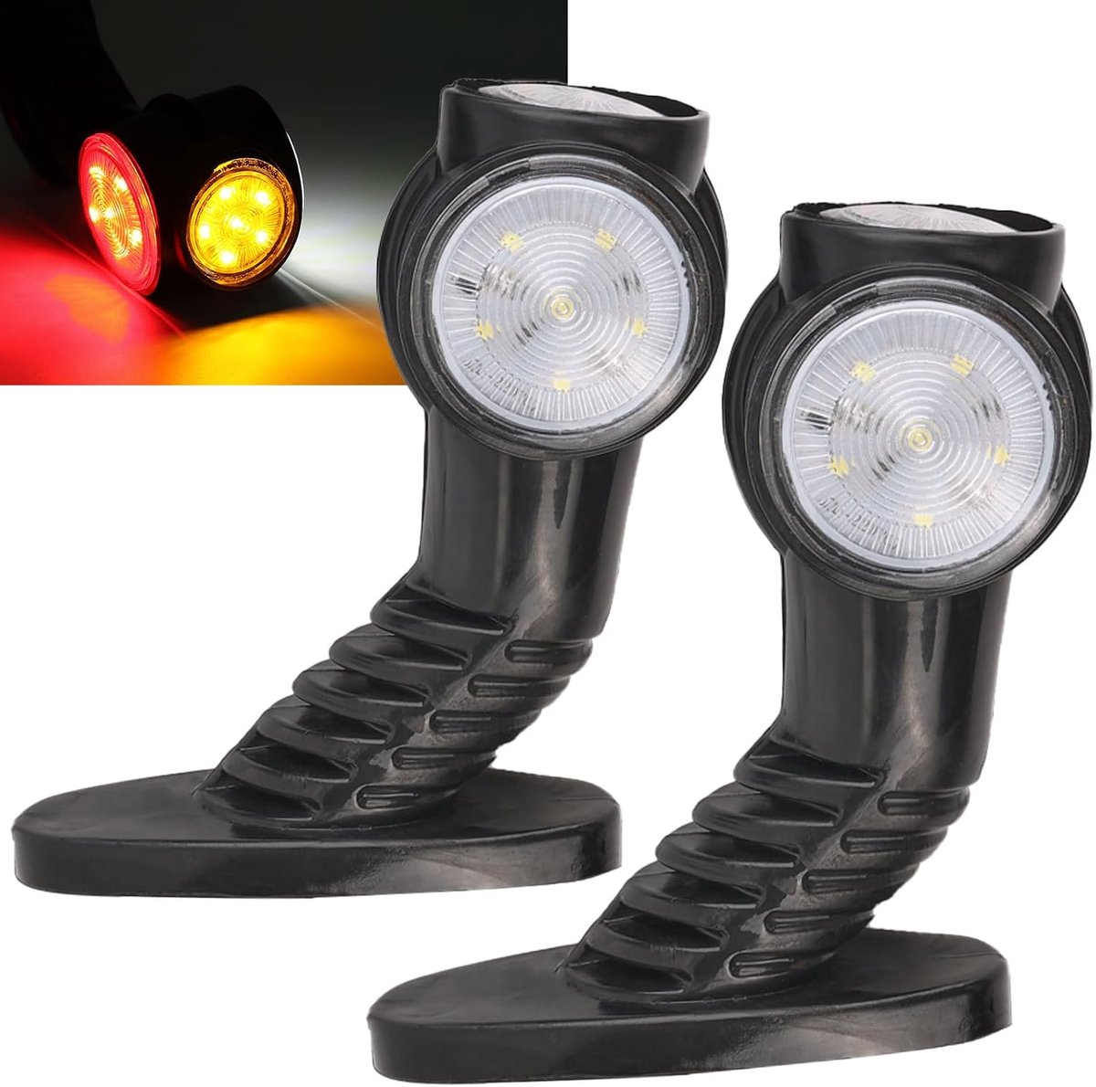 LED Limietlichten 2 x - 12 V, 24 V - Wit, Rood, Oranje - Multifunctioneel voor aanhangers - ShopVlot