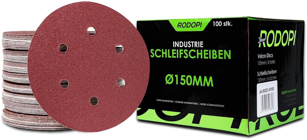 Schuurpapier 150 mm - Rood Duivel schuurdiscs - Zirconium corundum - Voor langdurige slijtage - ShopVlot