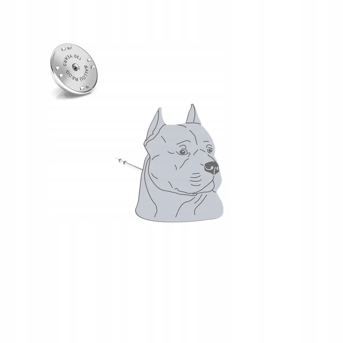 Zilveren Amstaff Pin - 925 Sterling Zilver met Gratis Gravure