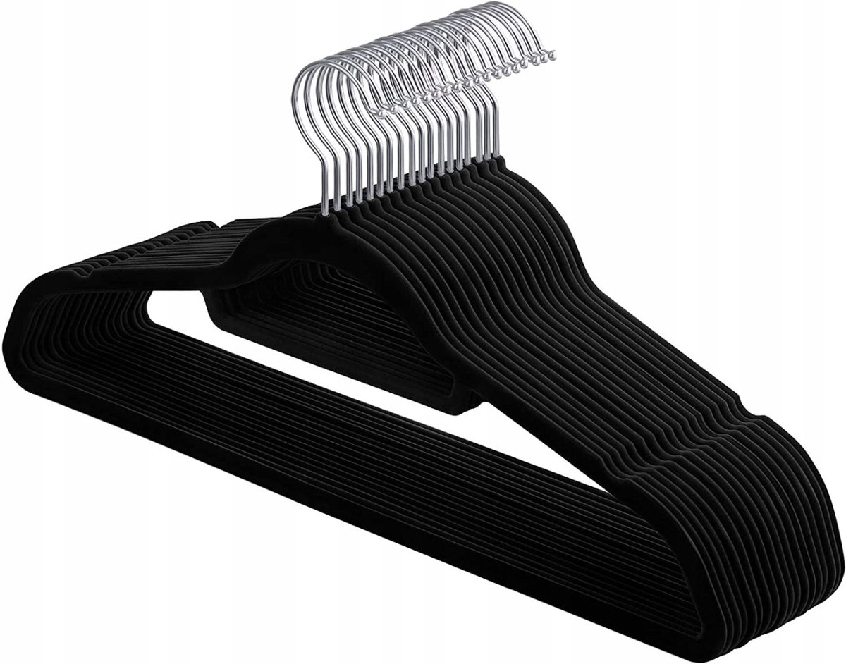 20x Compacte Fluweel Kledinghangers - Antislip & Ruimtebesparend