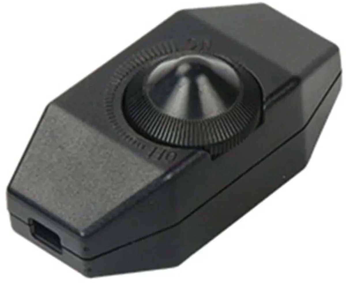 LED Dimmer - Traploze snoerdimmer met aan-/uit-schakelaar, draaidimmer, dimschakelaar, snoer-tussendimmer - ShopVlot