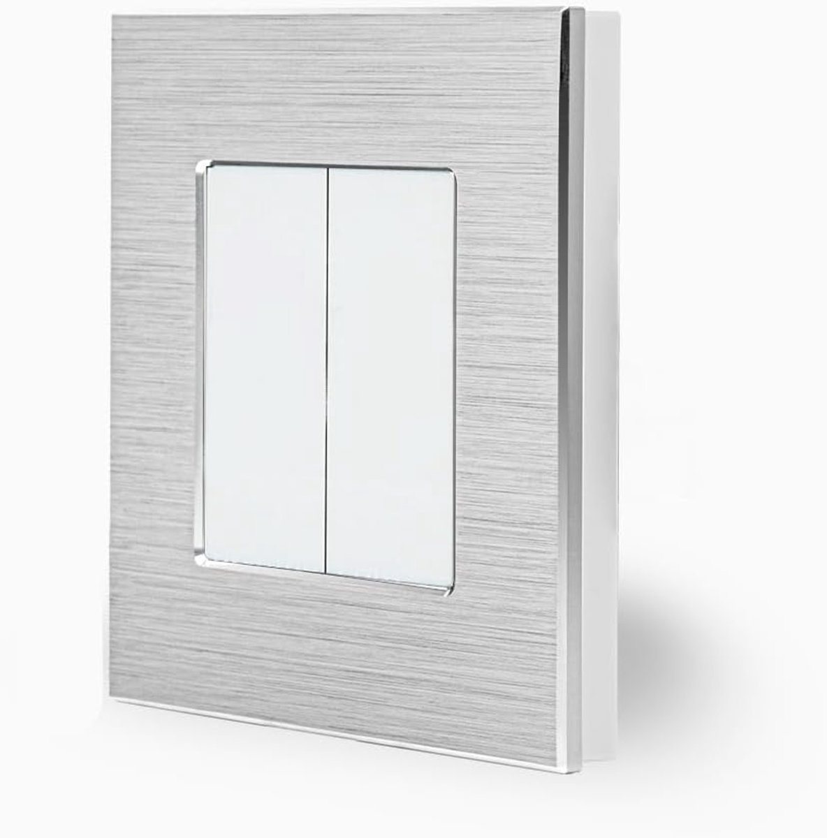 Luxus-Time Double blind cover in simple aluminium frame in white blind can blind panel shut-off cap socket recessed - ShopVlot