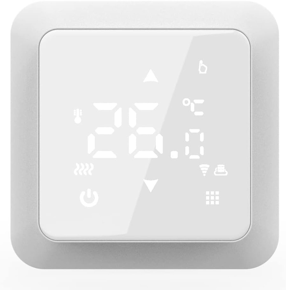 Luxus-Time WLAN Room Thermostat, WiFi, Heating Thermostat, Underfloor Heating with Frame, Other Manufacturers - ShopVlot