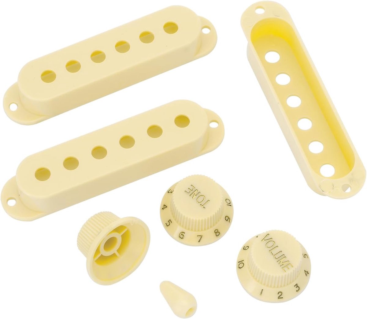 electric guitar single coil pickup cover switch tip 1 volume 2 tone buttons set for Fender Stratocaster Strat ST - ShopVlot