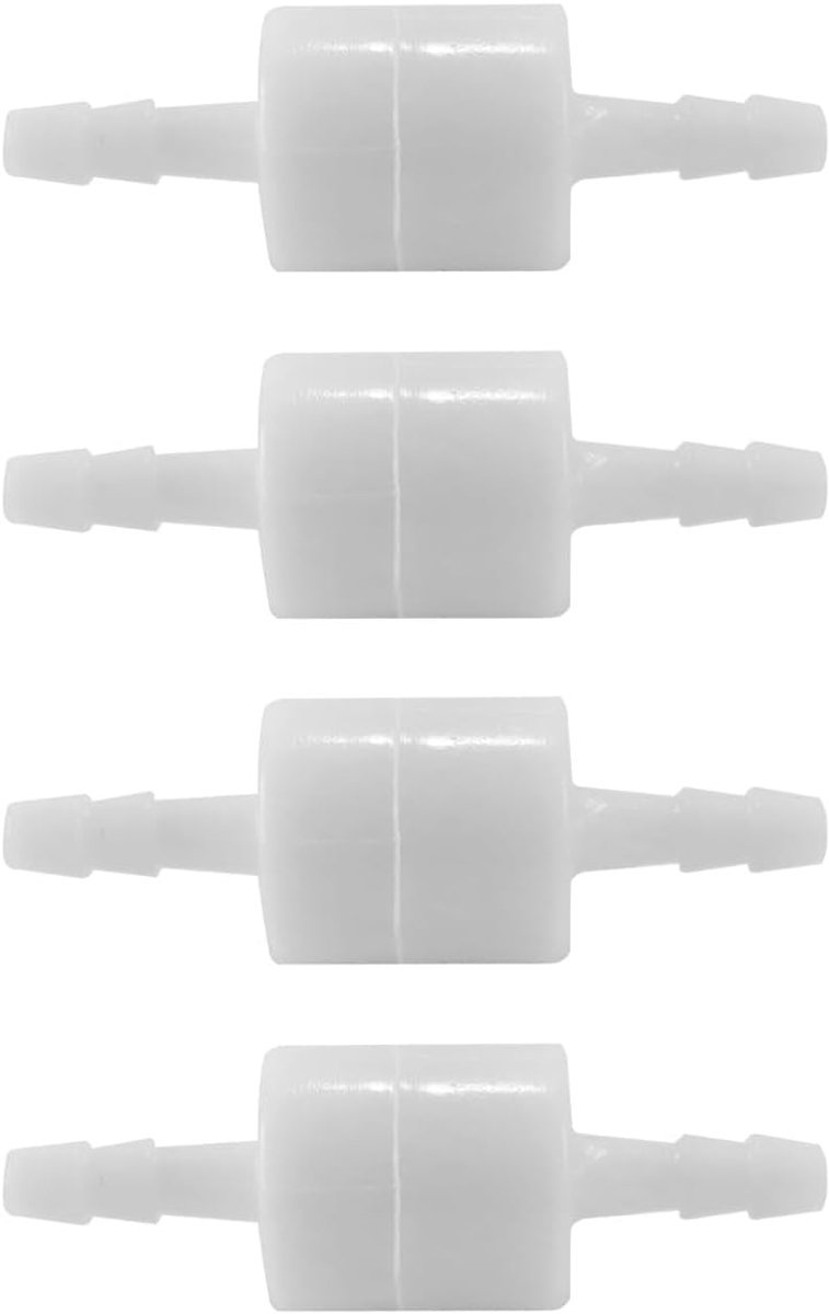 Ticha 4mm Check Valve with Check Spring, 2 in Plastic Check Valve for Water, Air, Liquid and Fuel Lines, 4 Pack - ShopVlot