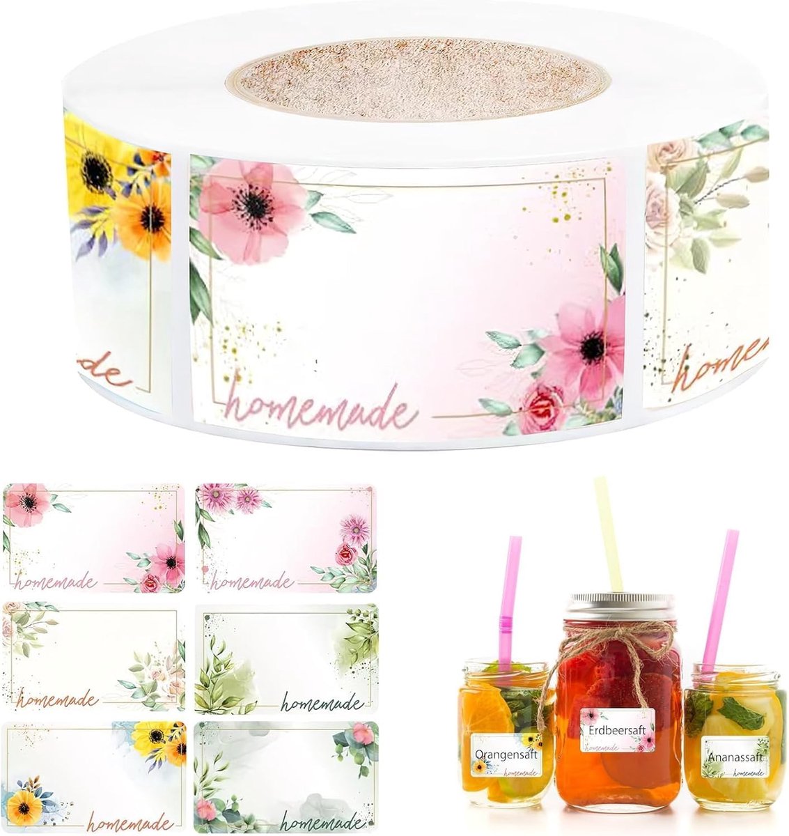 Zelfklevende Etiketten voor Jam - Wit - 5 x 3 cm - Duurzaam en Scheurbestendig - Voor Jampotten en Geschenken