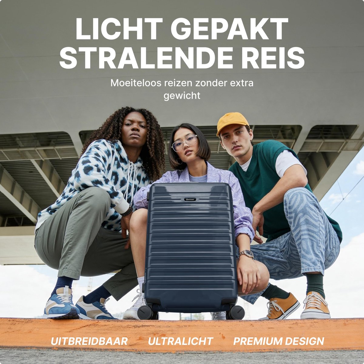 Eminent Voyager Handbagage-Koffer 55x40x20, Cabin Hardcase Trolley - ShopVlot