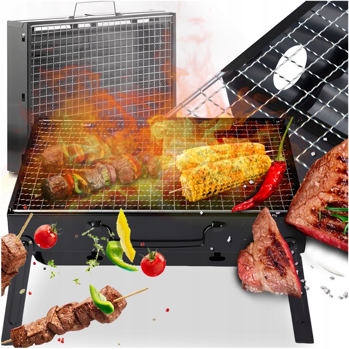Draagbare Opvouwbare Grill Koffer - Ideaal voor Tuin & Reizen