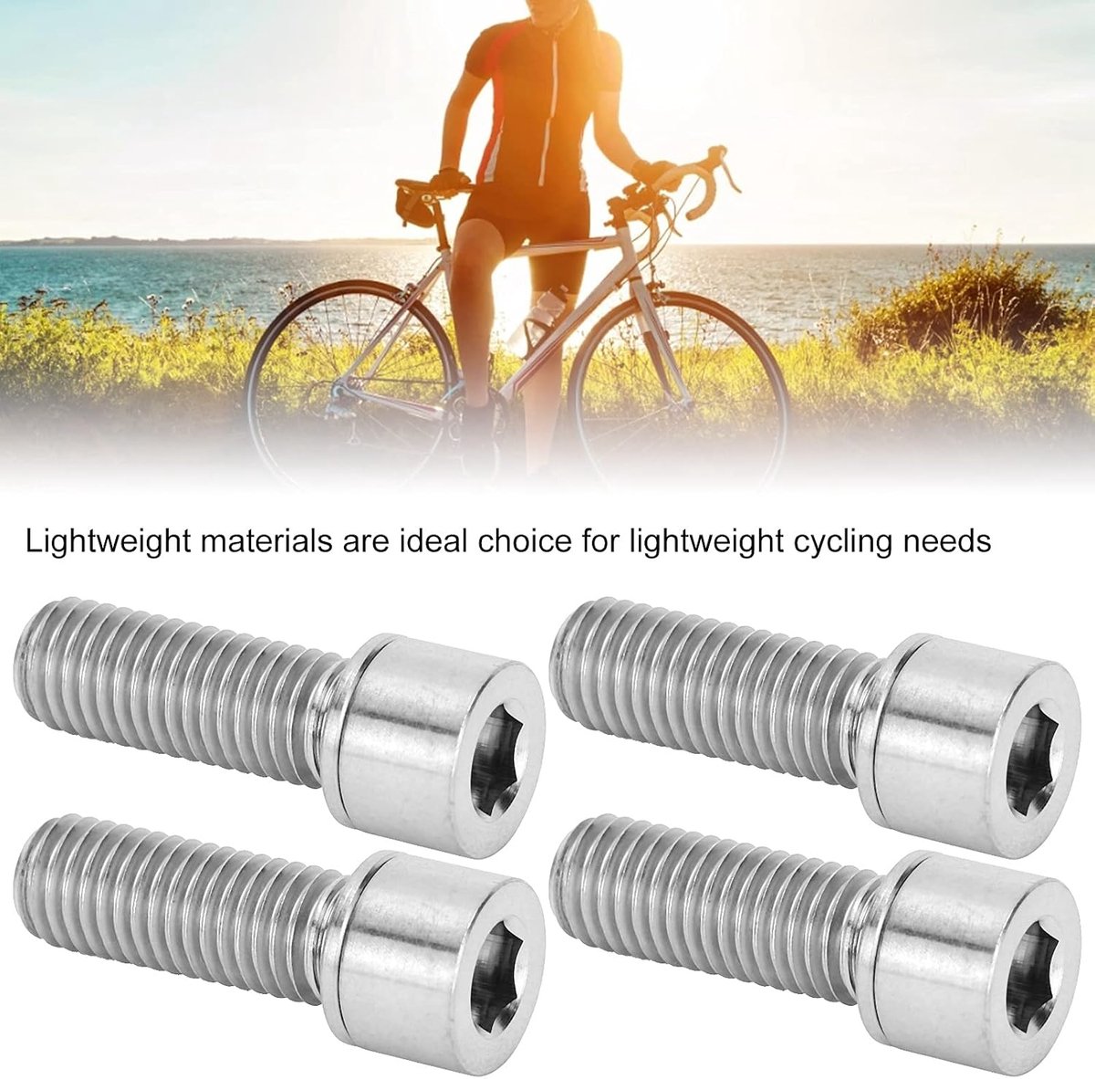 4Pcs M7x20mm Stem Bolts Screw, Conical Head Bolt Screw Stem Bolts Screw Inner Hex Screws for Road Bike - ShopVlot