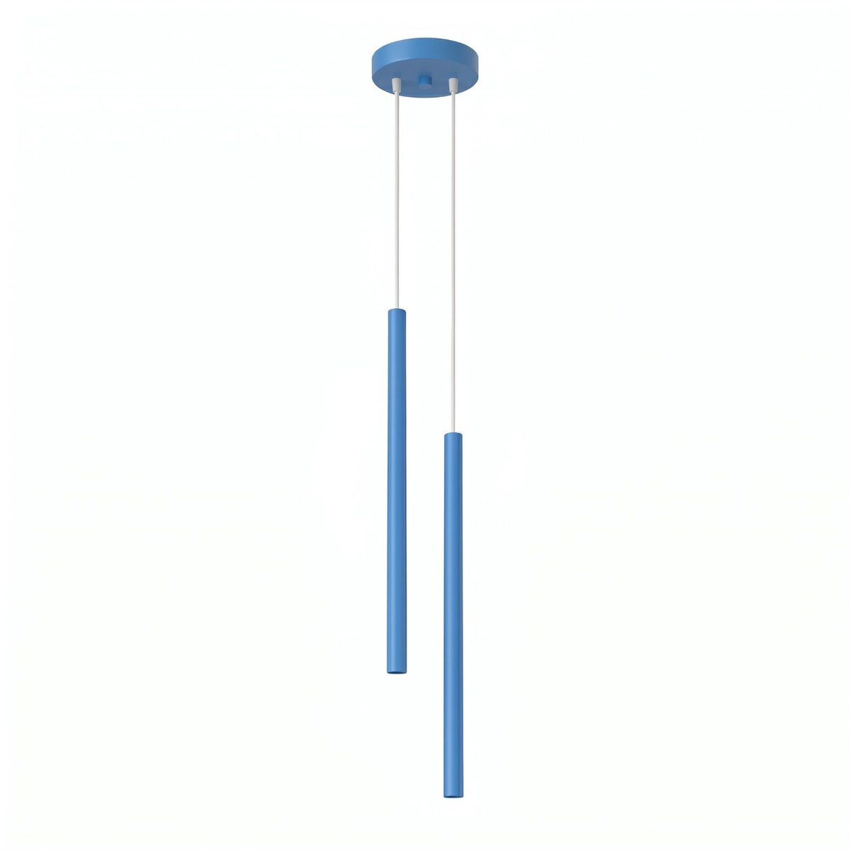 Sollux Lighting Hanglamp PASTELO - G9 - lichtblauw - staal - 15x15x118cm