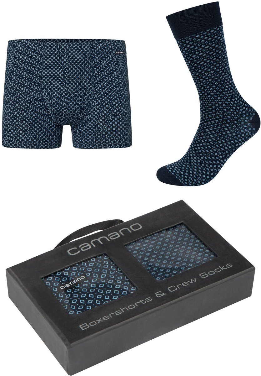 camano boxershorts sokkenset herenondergoed katoen geschenkdoos onderbroeken comfortabel elastisch gewatteerd naadloos dubbelpak combiset heren shorts sokkenset comfortabel ondergoed.