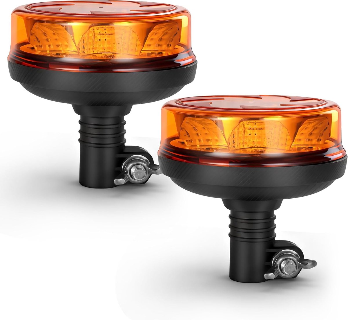 2 Stück LED Rundumleuchte, Orange Warnleuchte, 6 Blitzmuster und 4 rotierende Muster 2 Kreuzfahrt 12V-24V DC IP67 für - ShopVlot