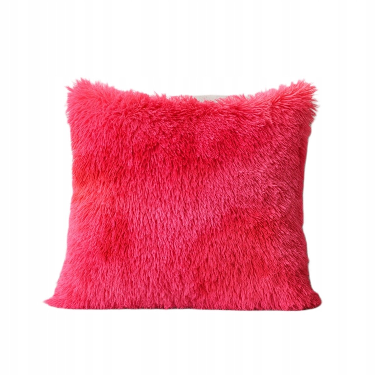Decoratief Pluche Sierkussen 45x45cm - Gevlamd Framboos