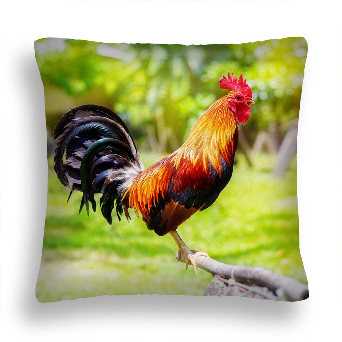 Decoratieve Kussen 50x50cm - Boerderij Kip - Zacht & Duurzaam