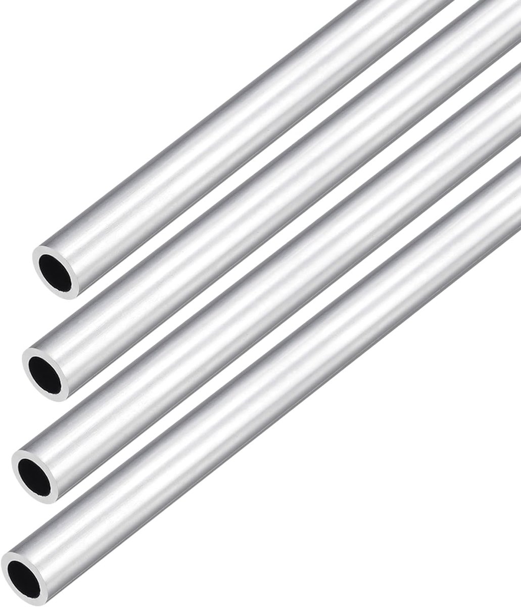 DMiotech 4pcs (8mm OD x 5mm ID) 6063 Aluminum Round Tube 300mm Length Industry Metal Tube for Machinery Frame - ShopVlot