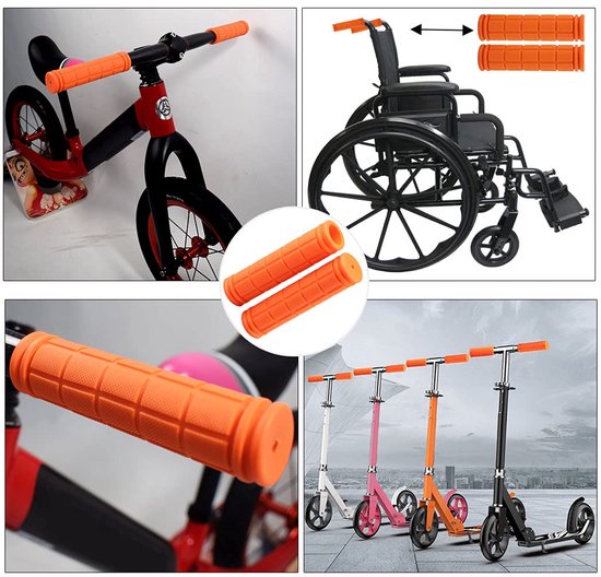 Ergonomische fietsgrips voor kinderen, oranje, 22mm, 1 paar — afbeelding 2