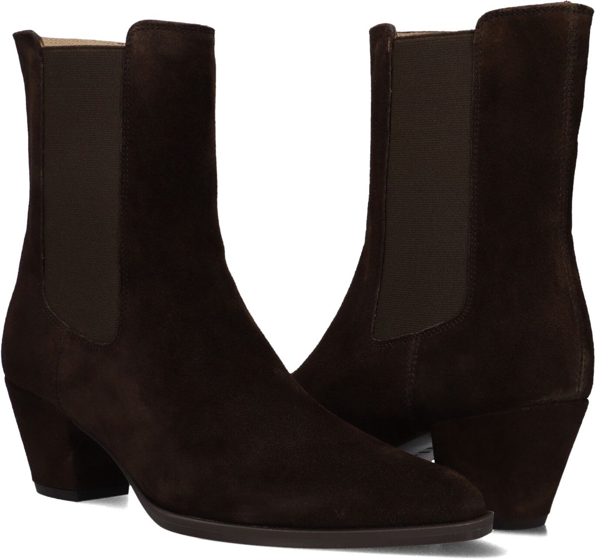 Unisa Leyla Enkellaarsjes - Enkelboots met rits - Dames - Bruin - Maat 36