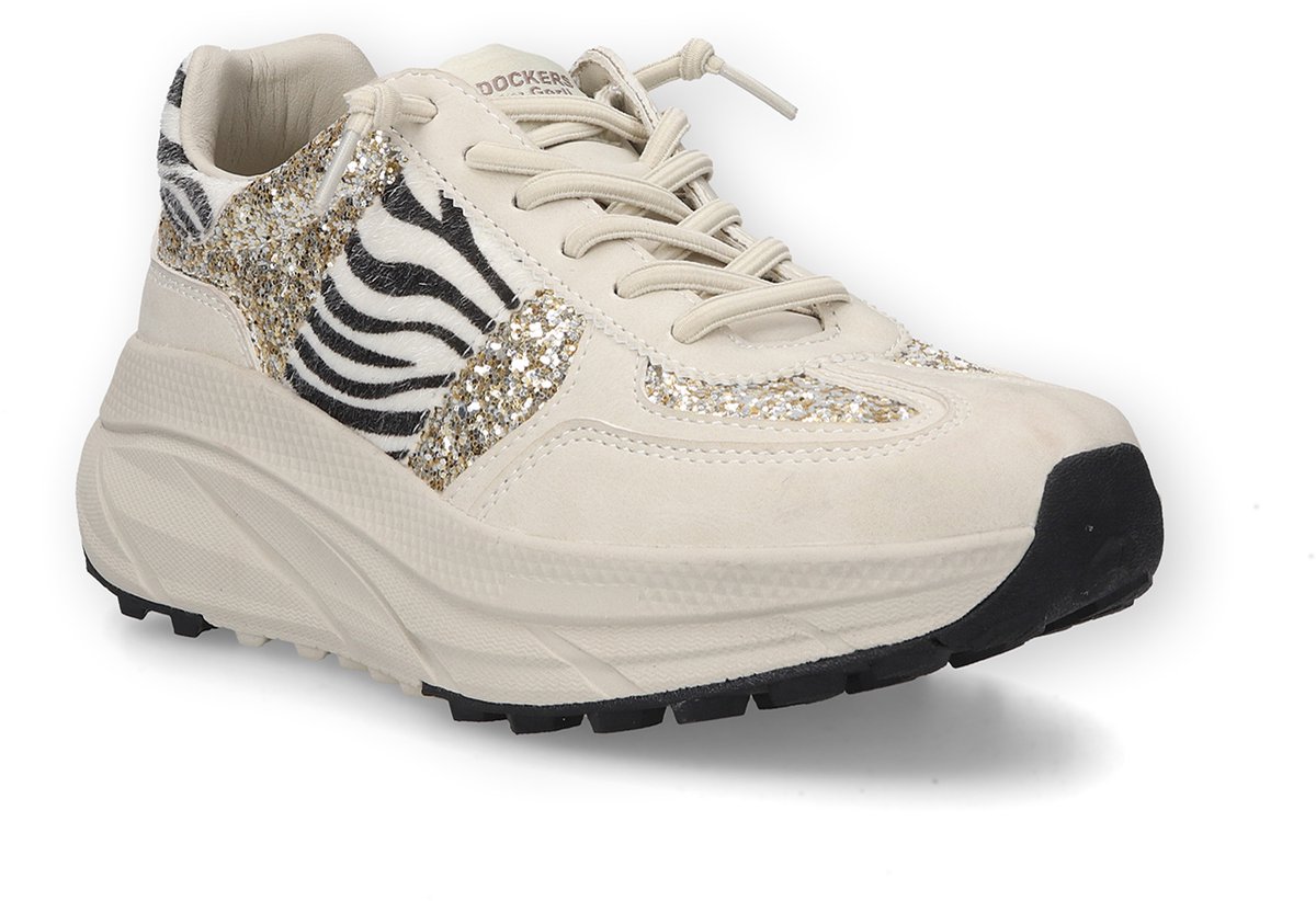 Dockers by Gerli Dames Animal Sneakers Low Offwhite/multi