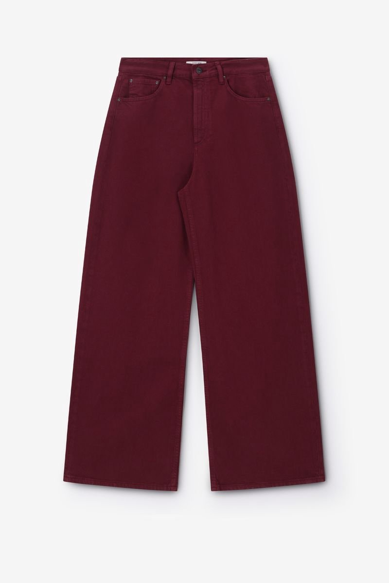 Sissy-Boy - Donkerrode hight waist wide leg jeans