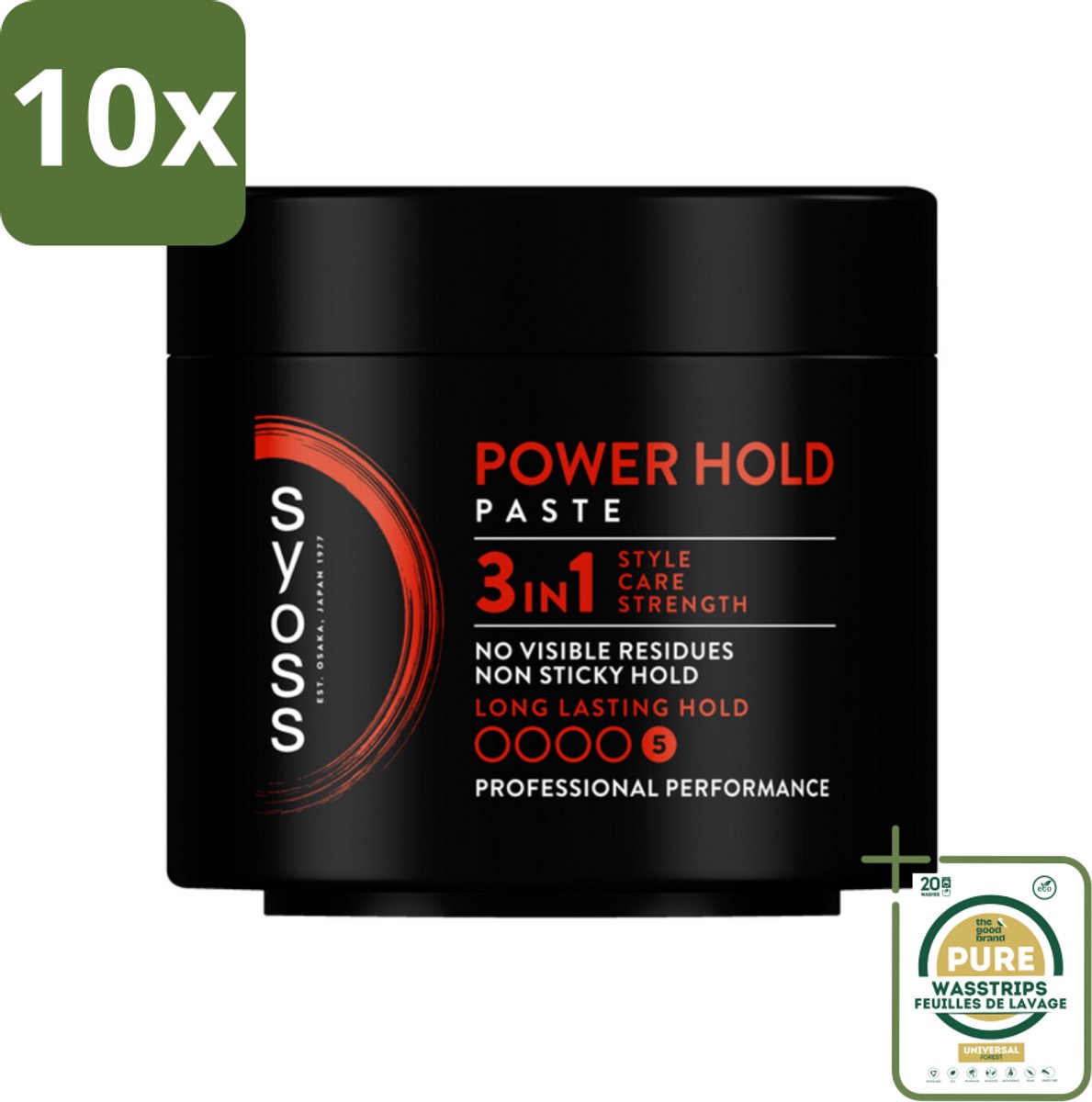 10 x SYOSS - Power hold 150 ml - Haarpaste - Sterke Fixatie - 150ml - Grootverpakking - Haarpaste - Haartypen - Haartypen Styling - Haartypen Fixatie - Haartypen Verzorging