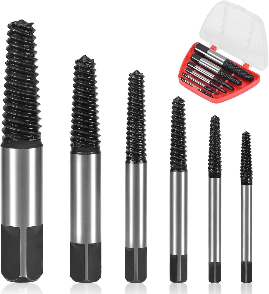 Screw Remover for Damaged Screws, Screwdriver for Loosening and Removing Tensioner Screw Screws Silver, Black, Pack of - ShopVlot