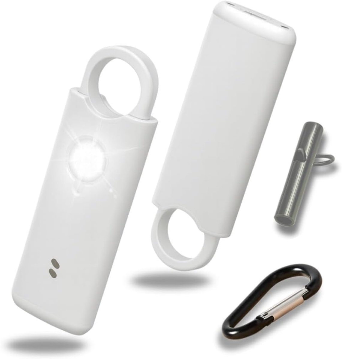VOLTEK Personal Alarm Set (Silver) - Women's Self Defense Keychain - 135 dB Siren + Emergency Whistle - ShopVlot