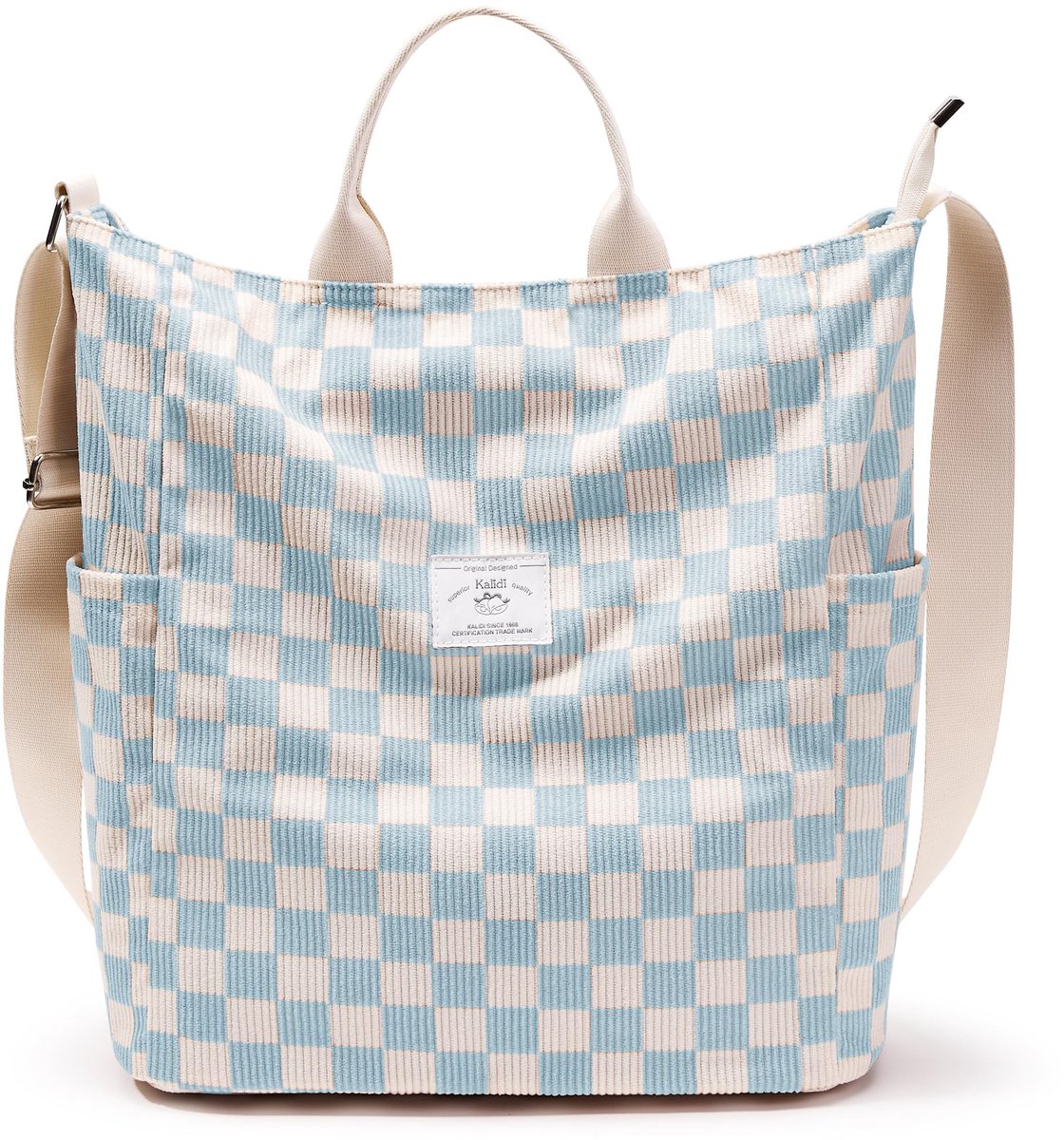KALIDI Corduroy Hobo Bag Totes Tas Handtas Crossbody Tas Grote Capaciteit Schoudertassen met Rits voor Vrouwen Dames - ShopVlot