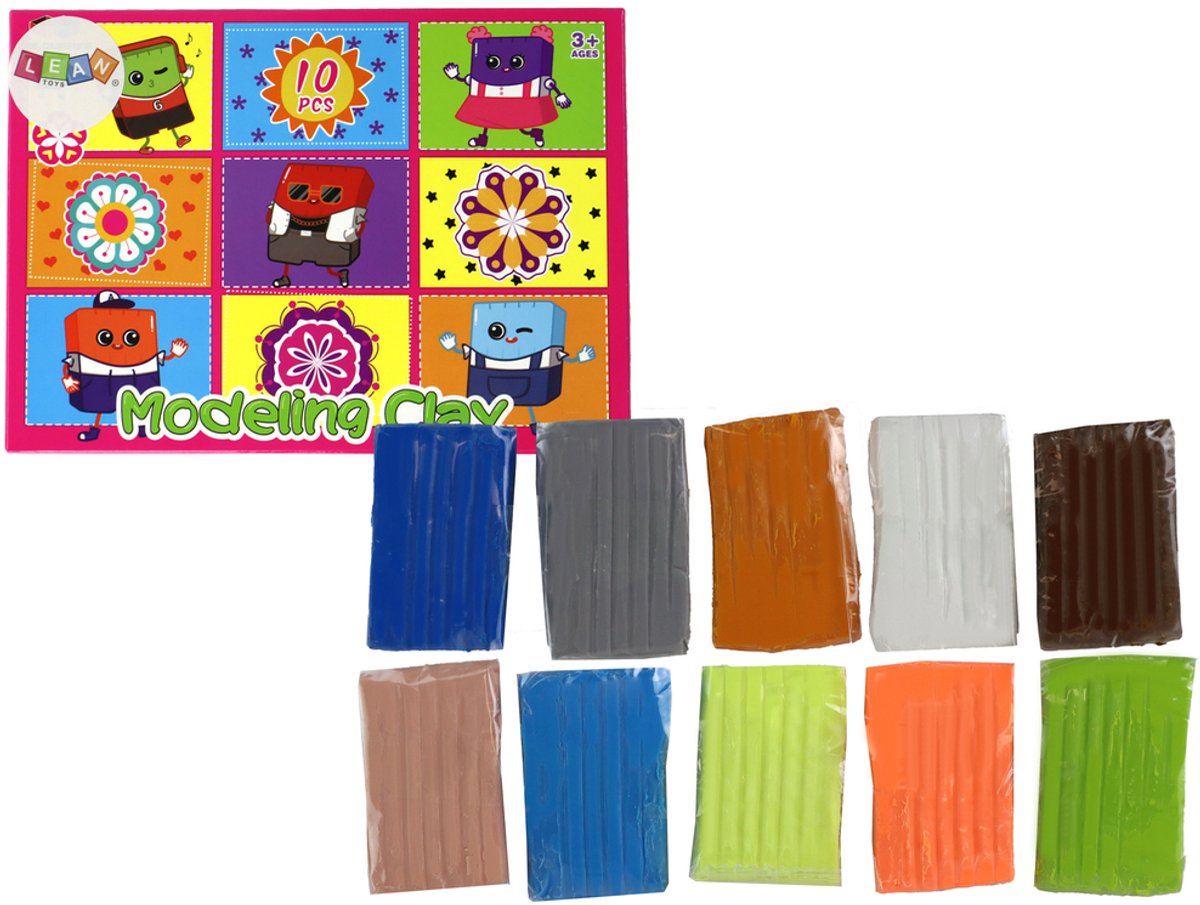 Kleurrijke Klei Set: 10 Kleuren Modeline voor Creatief Spel