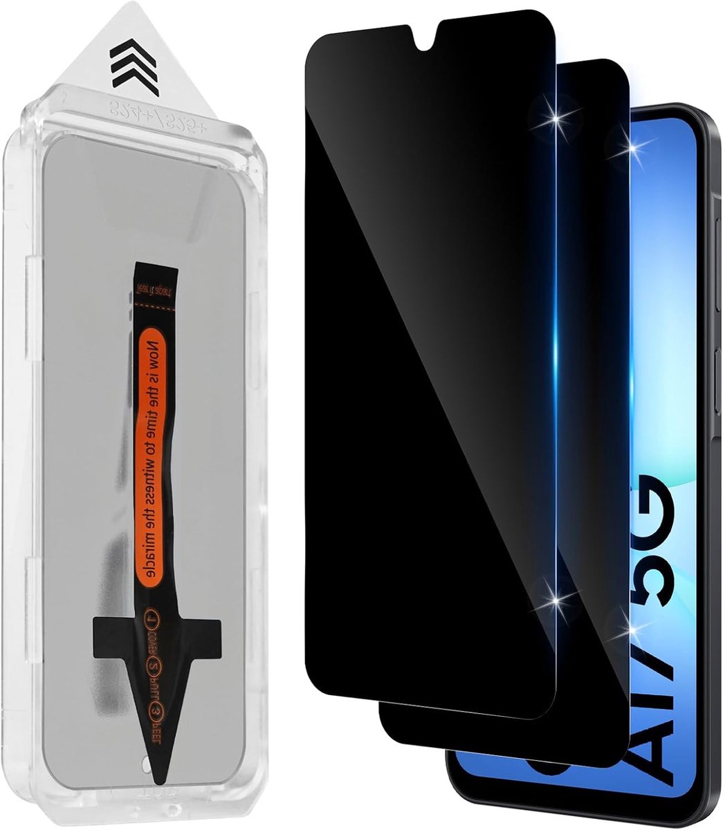 Inkijkbescherming voor Samsung Galaxy A17/A16 5G/4G, voor pantserglas, autoinstallatie, 9H hardheid, krasbestendig - ShopVlot