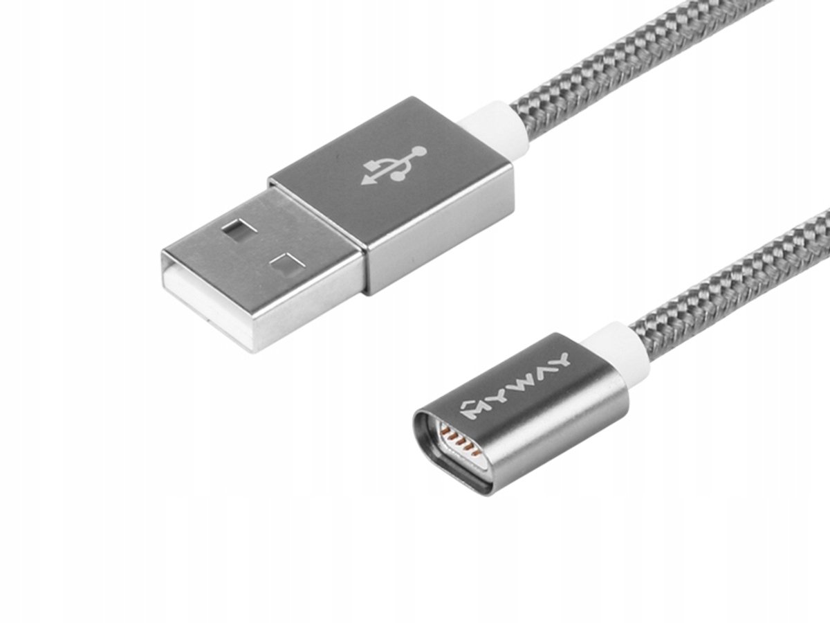 Magnetische Laadkabel 120cm USB-A Nylon Oplossing