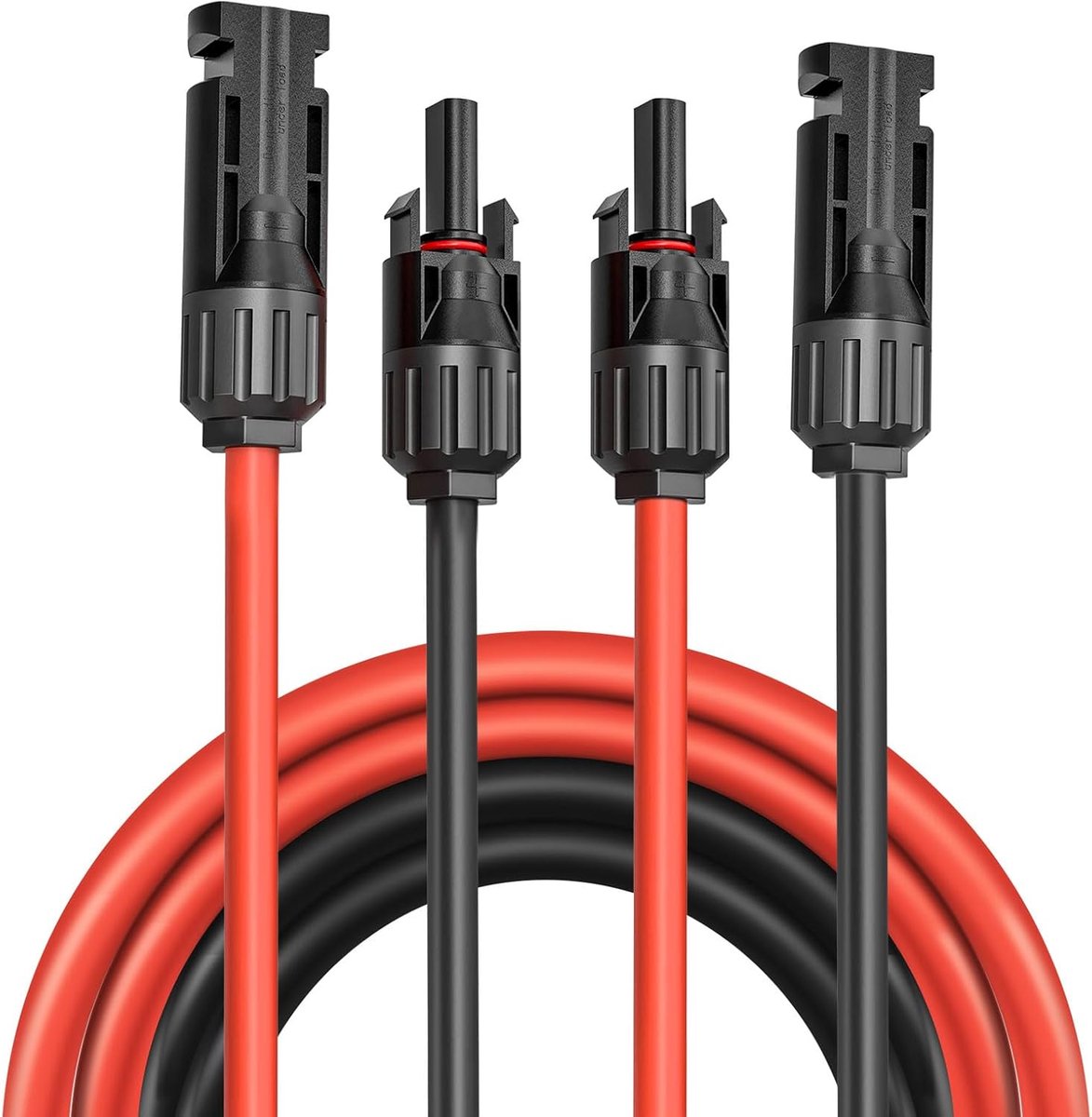 Solarkabel 6 mm²/verlenging 15 m - UV-bestendig, TÜV, VDE-gecertificeerd, met zonnestekkers, voor fotovoltaïsche - ShopVlot