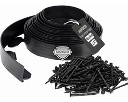 AggFencer 10cm x 25ft Garden Landscape Edging, No Digging Garden Edging Edge Kit with 46Pcs Spikes for Flower Bed Lawn - ShopVlot