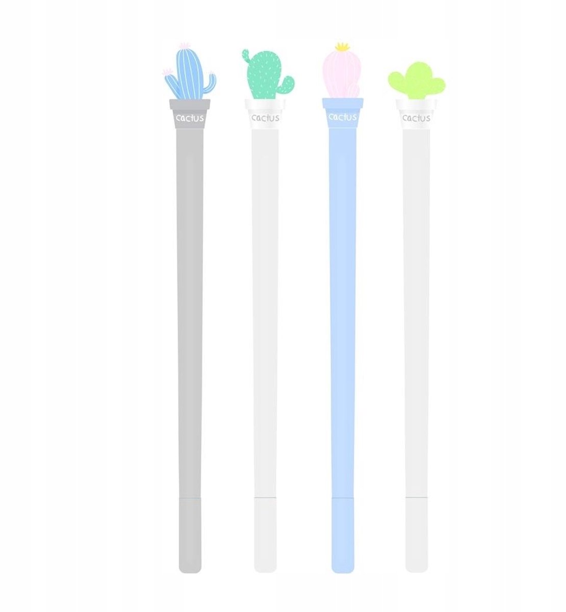 Strigo Gelpen Cactus Serie - 48 stuks, 0,7 mm, diverse kleuren