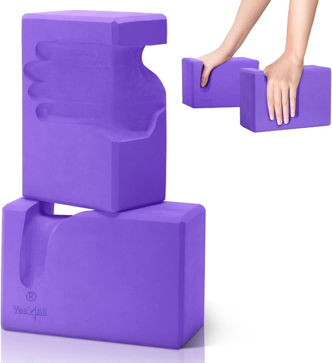 Yoga Blok - Lavendel - Comfortabele Polsondersteuning - Voor Yoga en Pilates