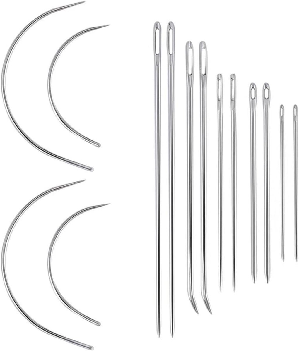 Handnaalden 14 Stuks - Zilver - Voor Leer, Canvas en Vloerkleed - Ideaal voor zware materialen - ShopVlot