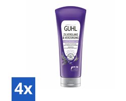 Guhl 4 x - Haarmasker - Zilverglans & Verzorging Anti-Geel - 200 ml - Blond Haar - Grijs Haar - Anti-geel Masker - Haarmasker - Haarverzorging