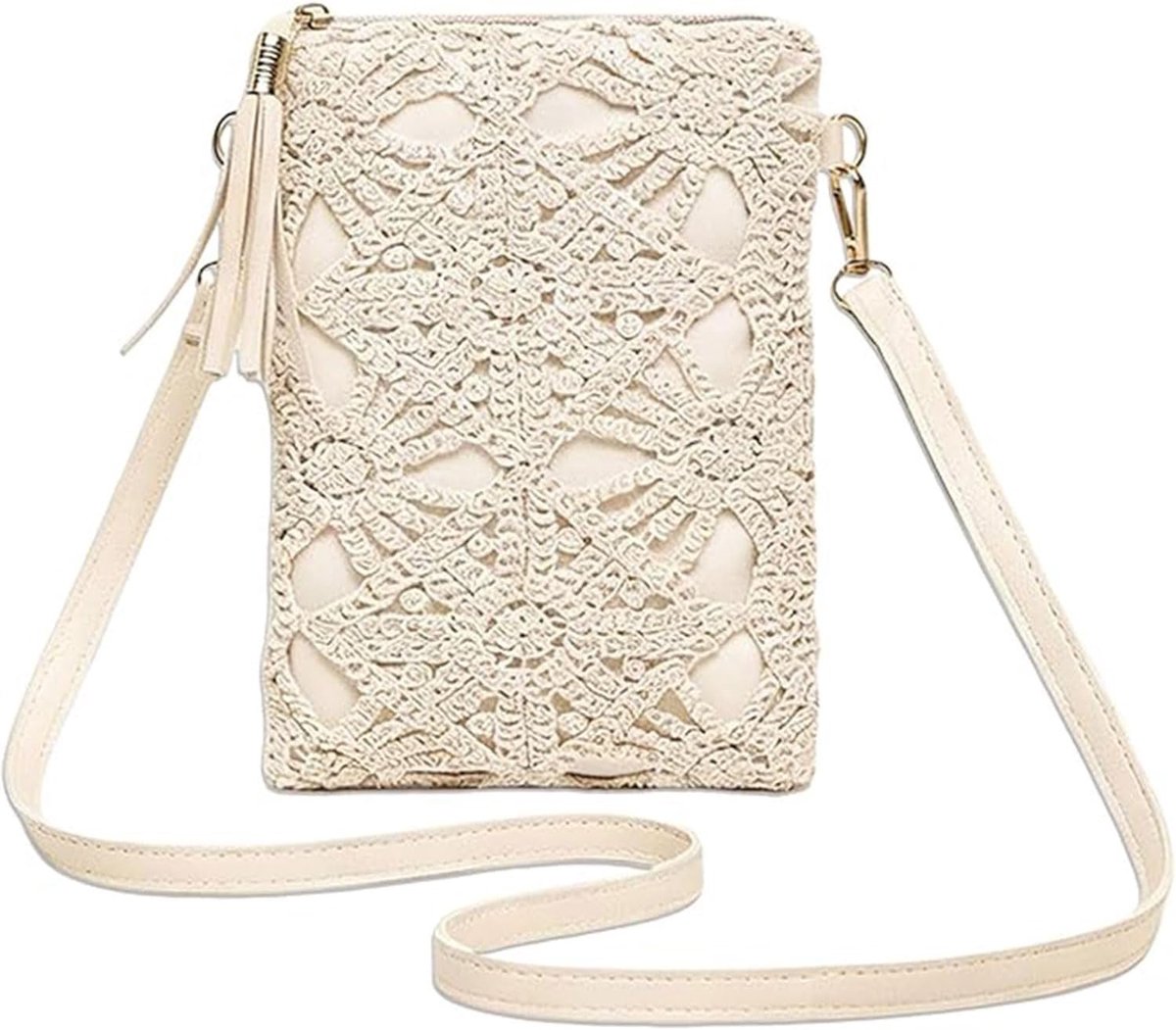 Handtas dames mini - geperforeerde bloemen - crossbody - trendy design - ShopVlot