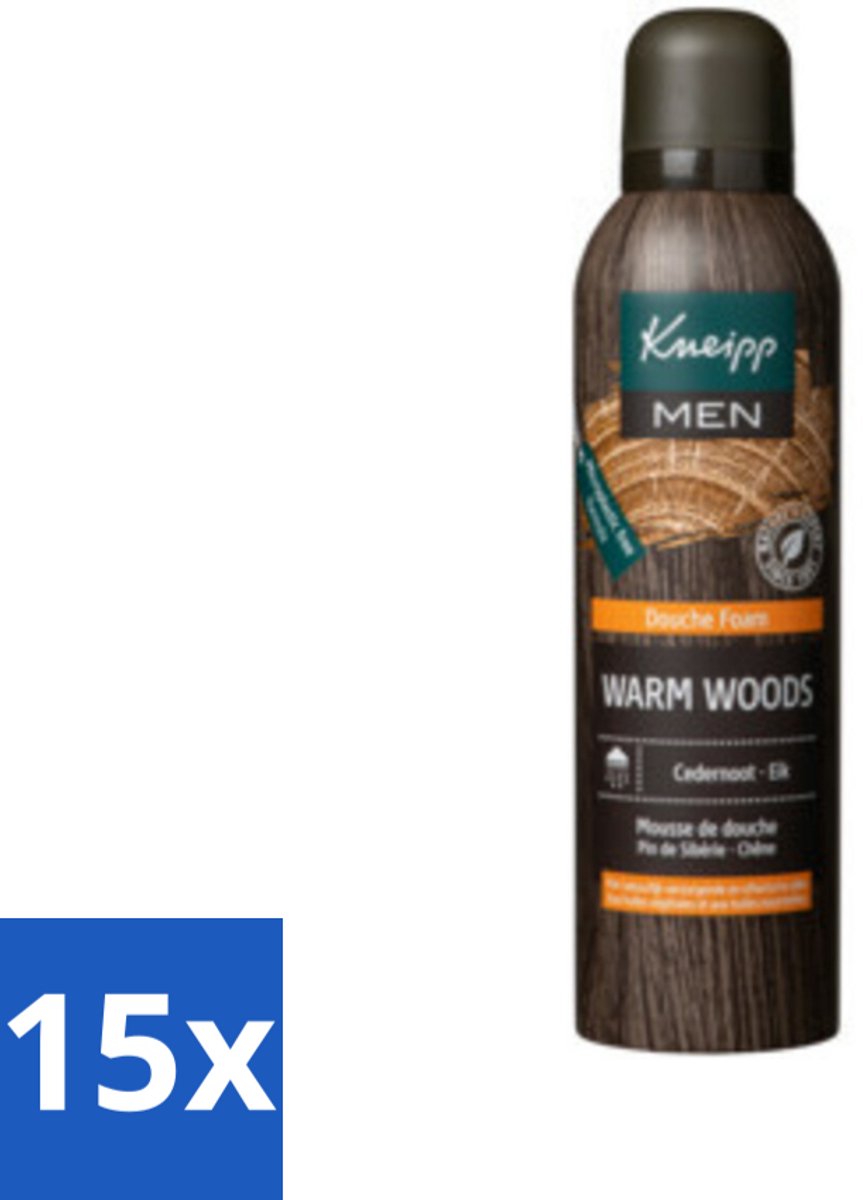 Kneipp - Douche schuim - Men - Warm Woods - Warme houtgeur - 200 ml - Bulkverpakking - 15 stuks