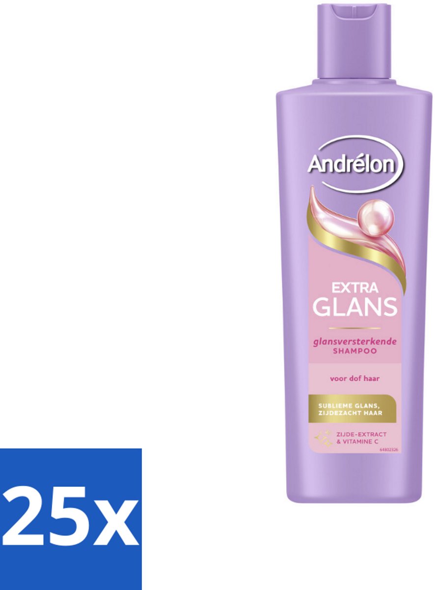 Andrélon – Shampoo – Extra Glans – 250 ml - Bulkverpakking - 25 stuks