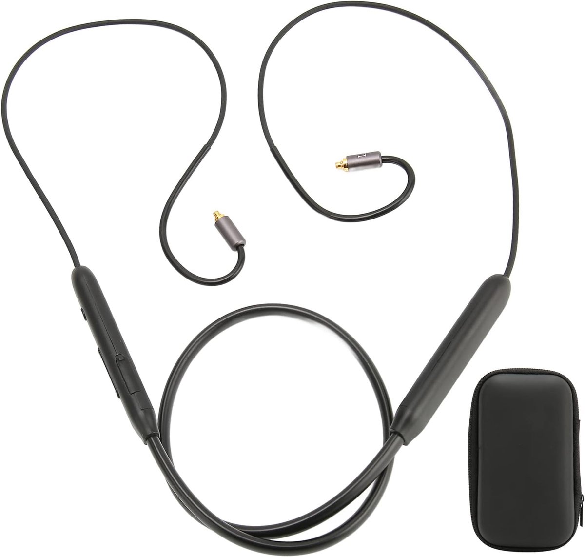 SnelShoppen - Bluetooth 5.0 Hoofdtelefoon Adapter Kabel, Draadloze Oordopjes MMCX Kabel met Microfoon en Controller voor IE300 IE600 IE900