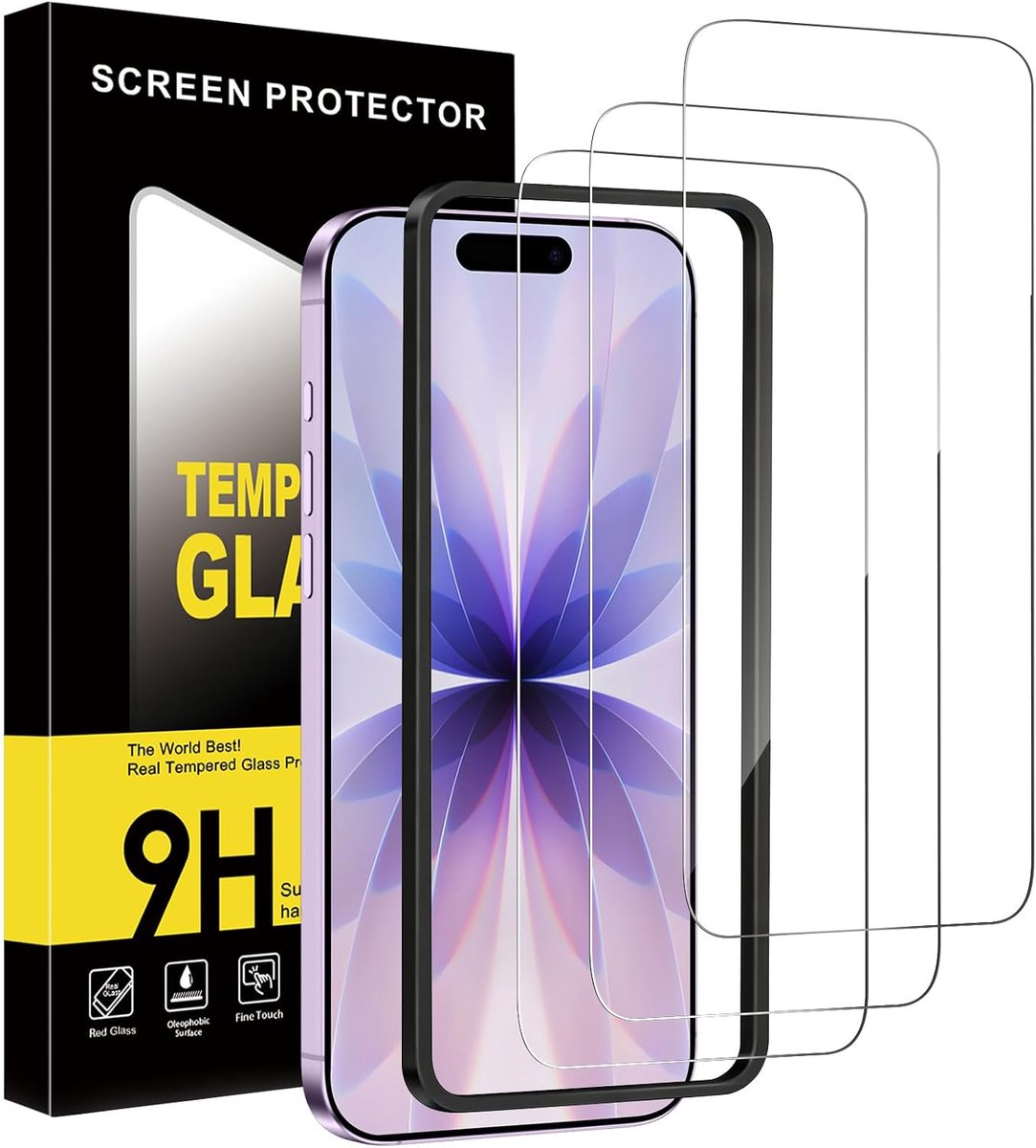 Beschermfolie voor iPhone 17 - 3 stuks pantserglas - HD helder - Eenvoudig te installeren - ShopVlot